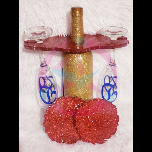 Wine Rack & Bottle Holder & Coasters